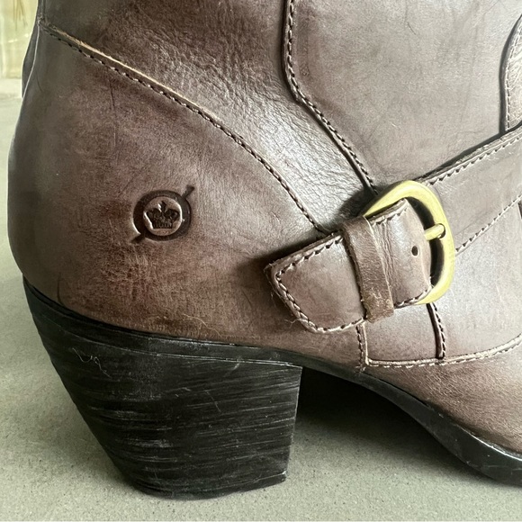 Born Maleri Brown Distressed Midcalf Boots, Size: 11 - Picture 4 of 6